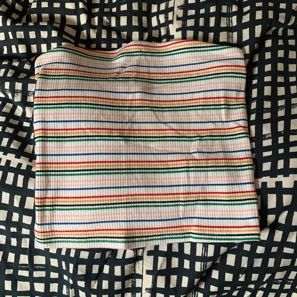 American Eagle Striped Tube Top